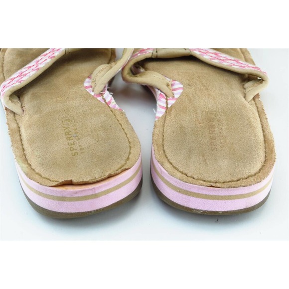 Sperry Top-Sider Sz 9 M Brown Flip Flop Fabric Women‎ Sandals - Picture 5 of 7